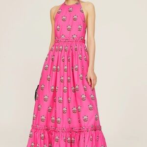 RHODE Selena Pink Floral Maxi Dress